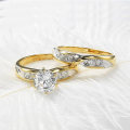 14K 10K Solid Gold Trendy Trio Color Trio Set 7mm Engagement Gold Jewelry Ring